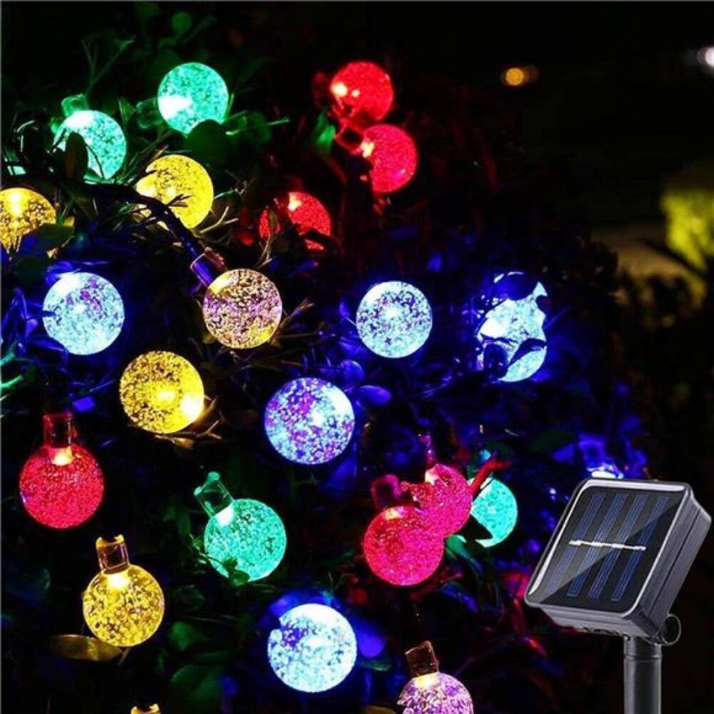 2 Pack 200 Led 80FT Multi-Color Crystal Globe Lights with 8 Lighting Modes